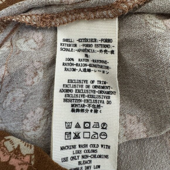 Free People Flowers in Her Hair Smocked Long Sleeve Tunic Boho Mini Dress XS - Picture 11 of 13